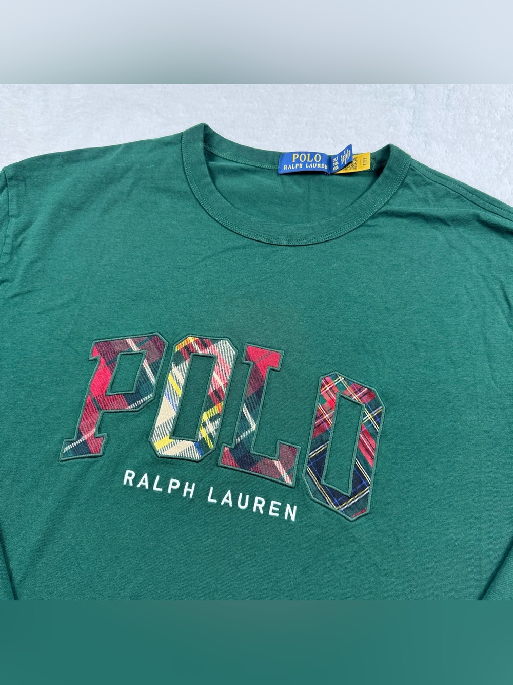 Polo Ralph Lauren polo Appliqué t-shirt men’s big tall XLT deep green L. Sleeves